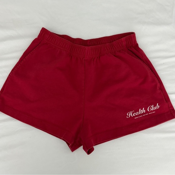 NWOT Sporty & Rich Plaza Disco Short Ruby/White Size Medium - Picture 6 of 9